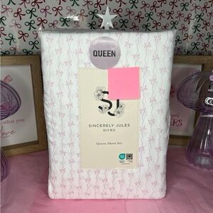 Sincerely Jules Pink Bow Sheets -Queen sized sheets